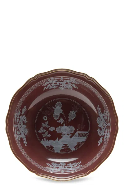 Ginori 1735 'oriente Italiano' Deep Serving Plate ⌀34.8cm In Brown