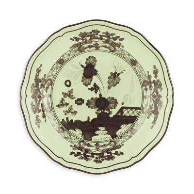 Ginori 1735 Oriente Italiano Flat Dessert Plate In Green