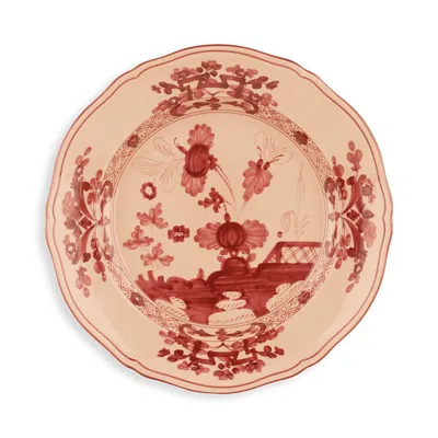 Ginori 1735 Oriente Italiano Flat Dessert Plate In Vermiglio