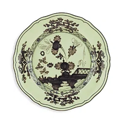 Ginori 1735 Oriente Italiano Flat Dinner Plate In Green