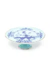 Ginori 1735 Oriente Italiano Floral-pattern Cake Stand (30,5cm X 11.5cm) In Blue