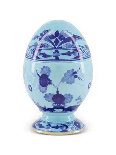 Ginori 1735 Oriente Italiano Floral-print Egg Cover In Blue