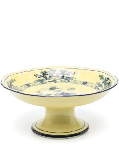 Ginori 1735 Yellow Oriente Italiano Citrino Ceramic Fruit Stand
