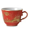Ginori 1735 Oriente Italiano Gold Espresso Coffee Cup In Rubrum