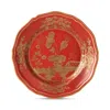 Ginori 1735 Antico Doccia Porcelain Flat Bread Plate In Rubrum
