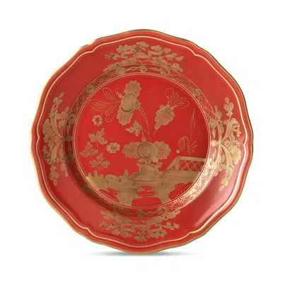 Ginori 1735 Antico Doccia Porcelain Flat Bread Plate In Rubrum
