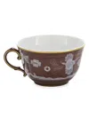 Ginori 1735 Oriente Italiano Gold-rimmed Tea Cup In Brown