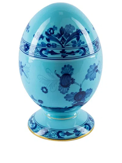 Ginori 1735 Oriente Italiano Iris Egg Bowl In Blue