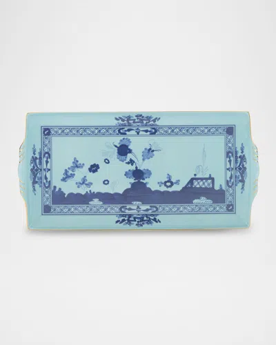 Ginori 1735 Oriente Italiano Iris Large Service Tray In Blue