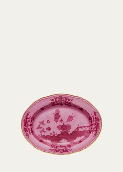 Ginori 1735 Oriente Italiano Large Oval Platter In Pink