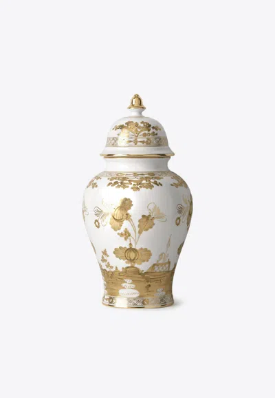 Ginori 1735 Oriente Italiano Potiche Lidded Vase In White