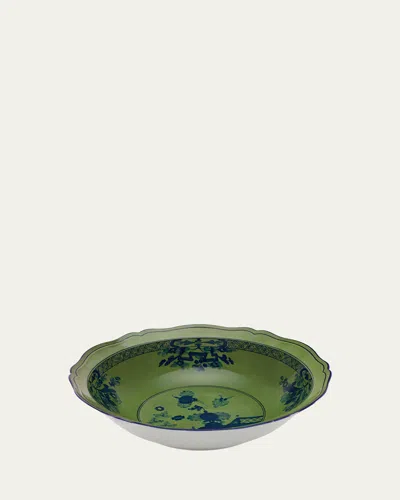 Ginori 1735 Oriente Italiano Malachite Deep Round Serving Bowl In Green