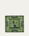 Ginori 1735 Oriente Italiano Malachite Vide Poche, 7.1" Square In Oi Malachite