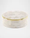 Ginori 1735 Oriente Italiano Meringa Trinket Box With Cover In Oi Meringa