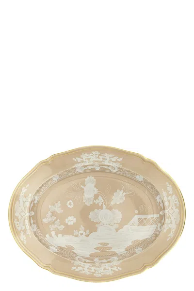 Ginori 1735 'oriente Italiano' Oval Serving Plate In Neutral