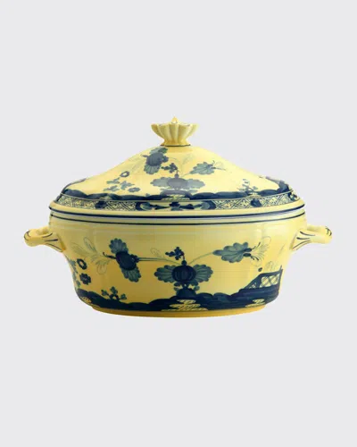 Ginori 1735 Oriente Italiano Oval Tureen With Cover In Brown