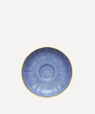 Ginori 1735 Oriente Italiano Periwinkle Tea Saucer In Blue