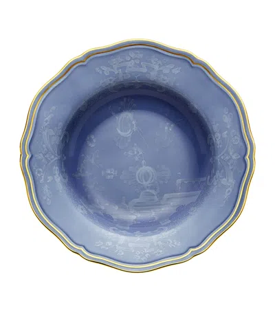 Ginori 1735 Oriente Italiano Pervinca Soup Plate In Blue