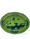 Ginori 1735 Oriente Italiano Porcelain Platter (30cm) In Green