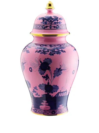 Ginori 1735 Oriente Italiano Vase 31cm In Pink