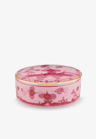 Ginori 1735 Oriente Italiano Round Box With Lid In Pink