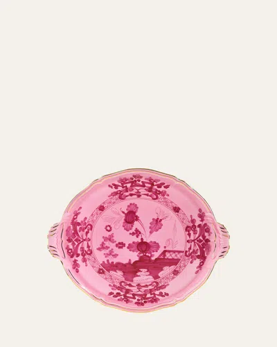 Ginori 1735 Oriente Italiano Round Cake Plate In Pink
