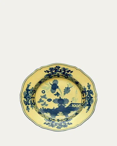 Ginori 1735 Oriente Italiano Round Flat Platter In Yellow