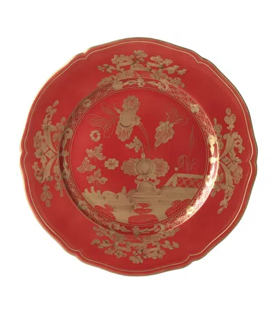 Ginori 1735 Oriente Italiano Flat Bread Plate In Red