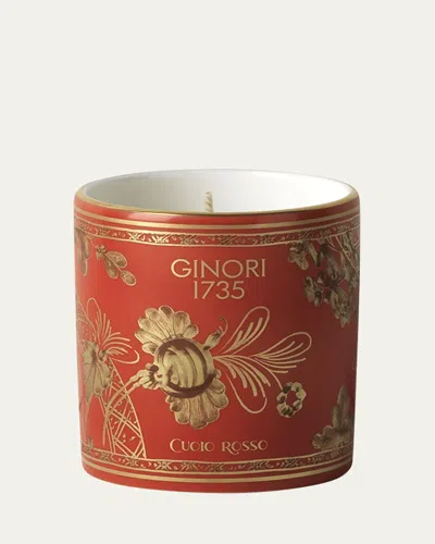 Ginori 1735 Oriente Italiano Rubrum Cuoio Rosso Candle, 250g In Red