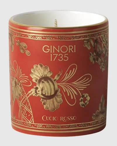 Ginori 1735 Oriente Italiano Scented Candle Cuoio Rosso In Red