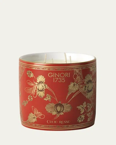 Ginori 1735 Oriente Italiano Rubrum Cuoio Rosso Candle, 700g In Red
