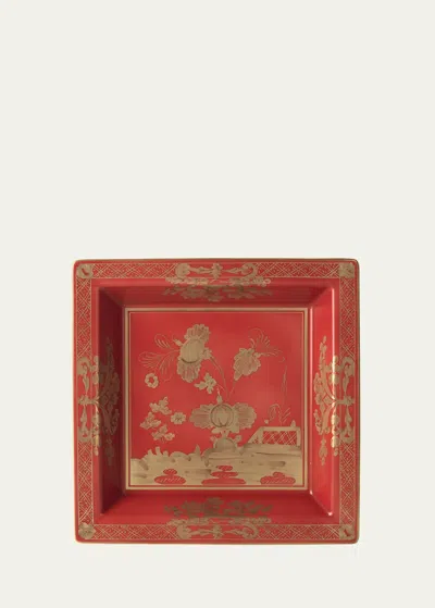 Ginori 1735 Oriente Italiano Rubrum Square Plate In Oirubrum