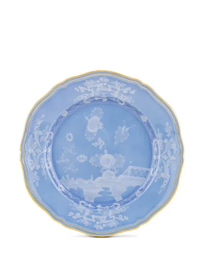 Ginori 1735 Oriente Italiano Scalloped Plates (set Of Two) In Blue