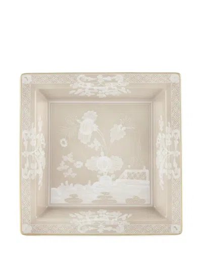 Ginori 1735 Oriente Italiano Square Plate (24.5cm) In Neutrals