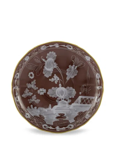 Ginori 1735 Oriente Italiano Coffee Plate (13.5 Cm) In Brown