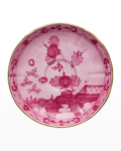 Ginori 1735 Oriente Italiano Tea Saucer, Porpora In Pink
