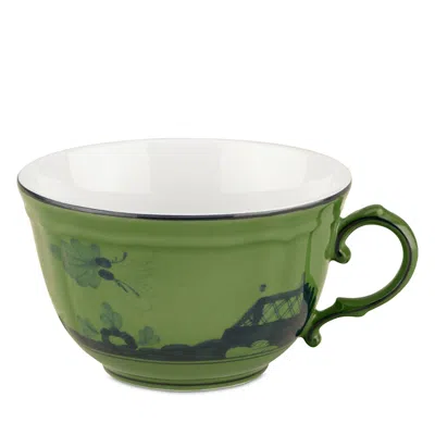 Ginori 1735 Oriente Italiano Teacup In Dark Green