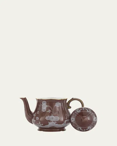 Ginori 1735 Oriente Italiano Teapot With Cover, 24 Oz. In Oi  Castagna
