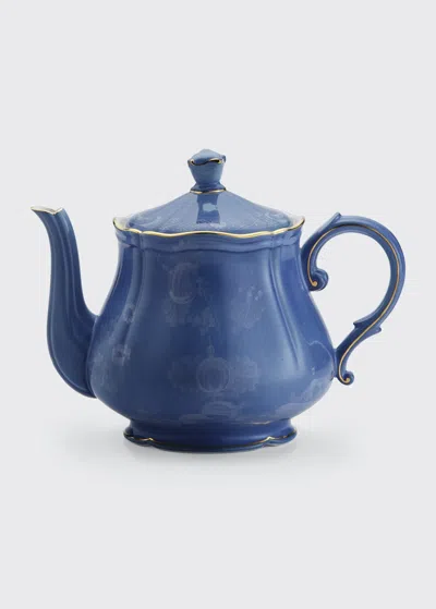 Ginori 1735 Oriente Italiano Teapot With Cover In Blue