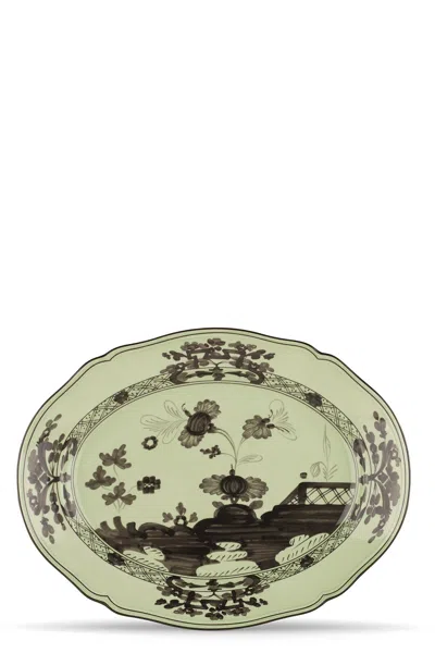 Ginori 1735 'oriente Italiano' Tray ⌀ 38,5 Cm In Green