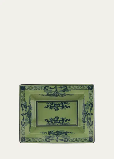 Ginori 1735 Oriente Italiano Malachite Vide Poche, 7.1" Square In Oi Malachite