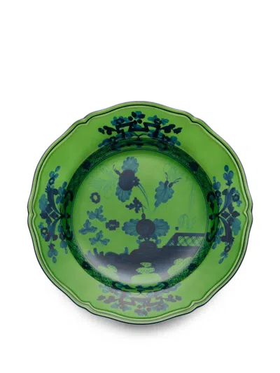 Ginori 1735 Oriente Italiano-motif Charger Plate In Green