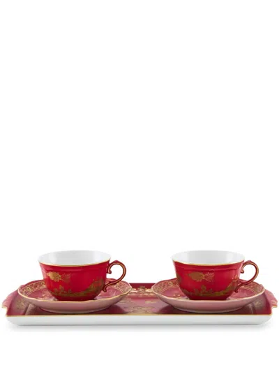Ginori 1735 Oriente Rubrum Teeservice In Rot