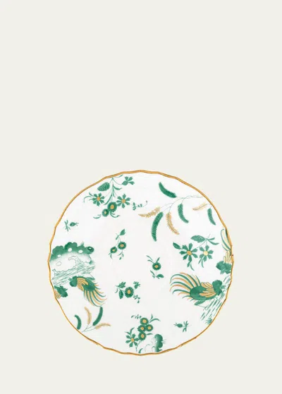 Ginori 1735 Oro Di Doccia Coffee Saucer, Giada In Gldgrn