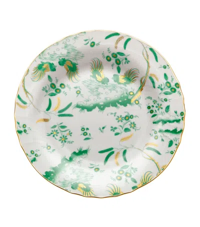 Ginori 1735 Oro Di Doccia Dessert Plate In Green