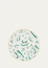 Ginori 1735 Oro Di Doccia Flat Plate, Giada In Gldgrn