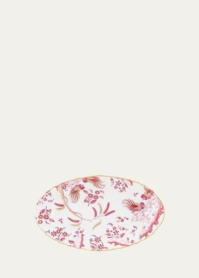 Ginori 1735 Oro Di Doccia Magenta Pickle Dish In Gldmagnt