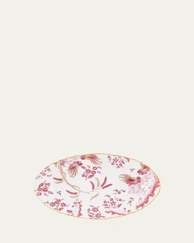 Ginori 1735 Oro Di Doccia Magenta Pickle Dish In Pink
