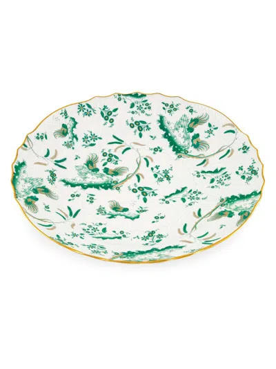 Ginori 1735 Oro Di Doccia Round Flat Plate In Green