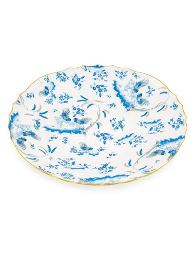 Ginori 1735 Oro Di Doccia Round Flat Plate In Blue